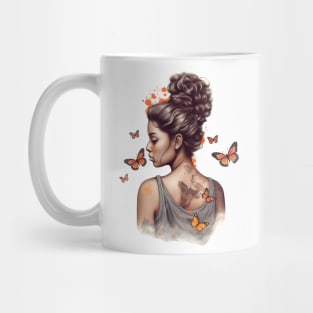 Afro Woman with Butterflies #2 Mug